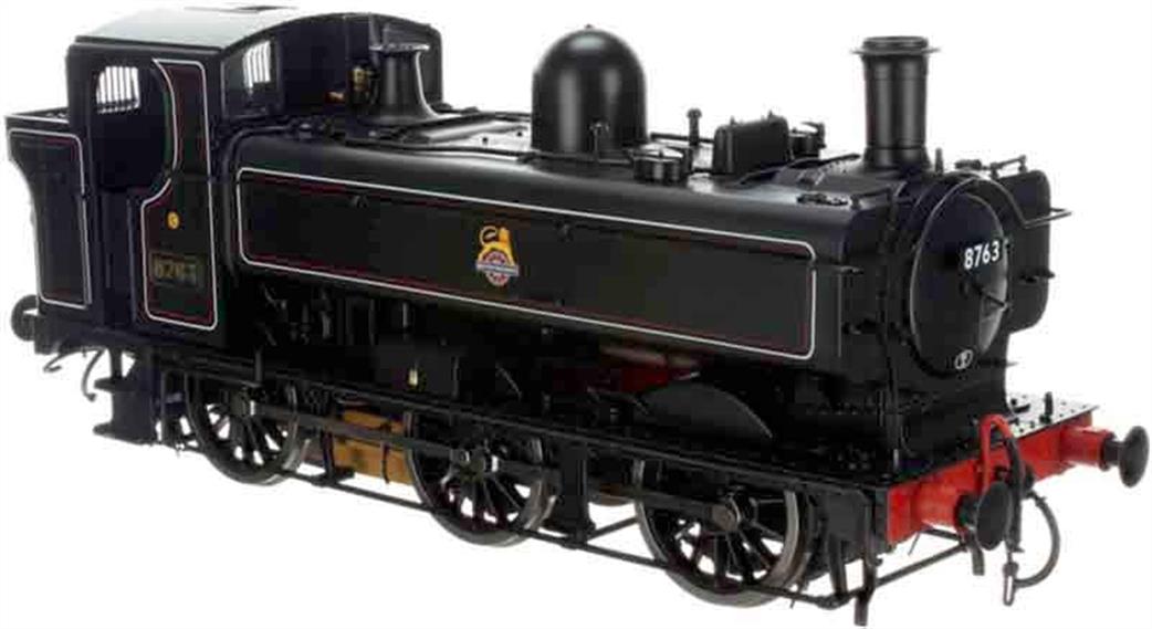 Dapol O Gauge 7S-007-012 BR 8763 ex-GWR 57xx/8750 0-6-0 Pannier Tank BR Lined Black Early Emblem