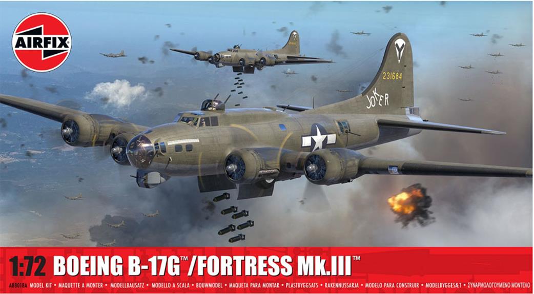 Airfix 1/72 A08018A Boeing B-17G / Fortress Mk.III WW2 Bomber Kit