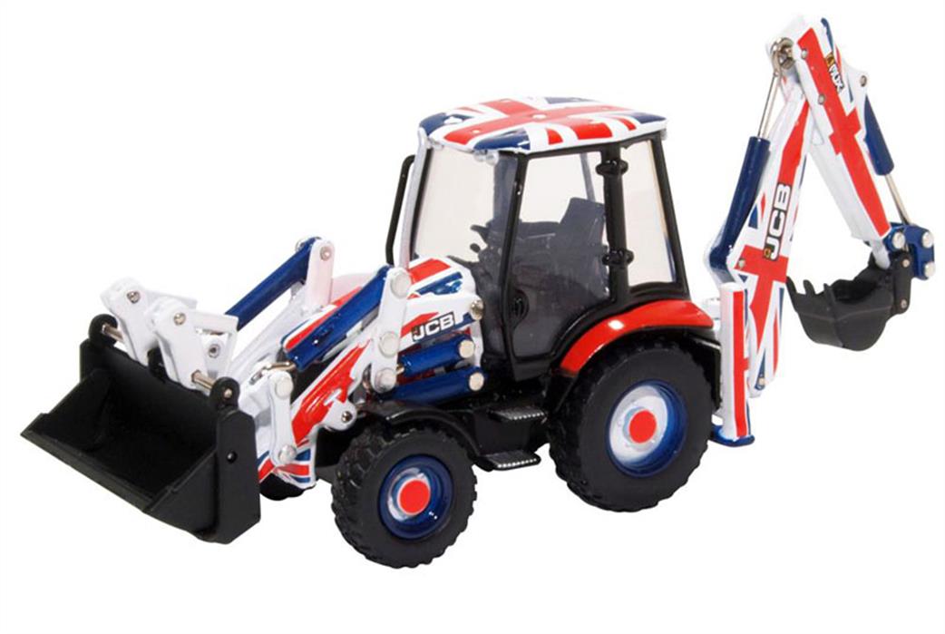 Oxford Diecast 1/76 763CX002 JCB 3CX Eco Backhoe Loader Union Jack Livery