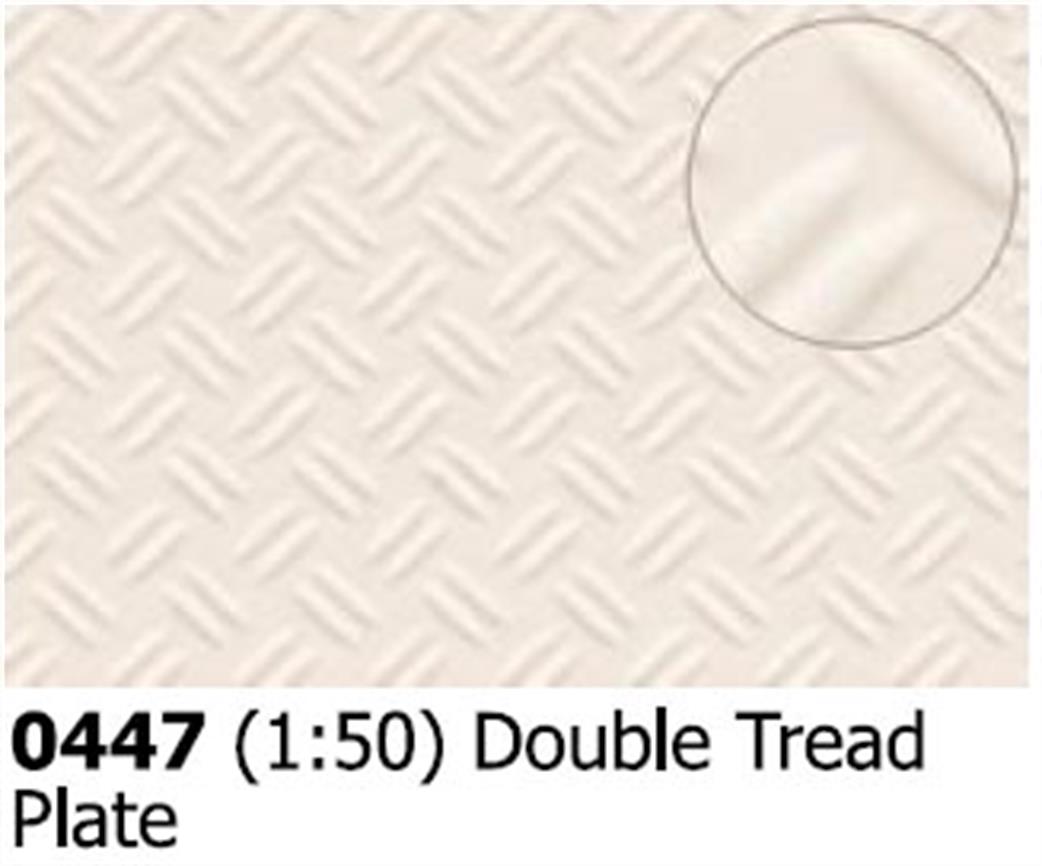 Slaters Plastikard 1/50 0447 Double Treadplate Embossed Plasticard