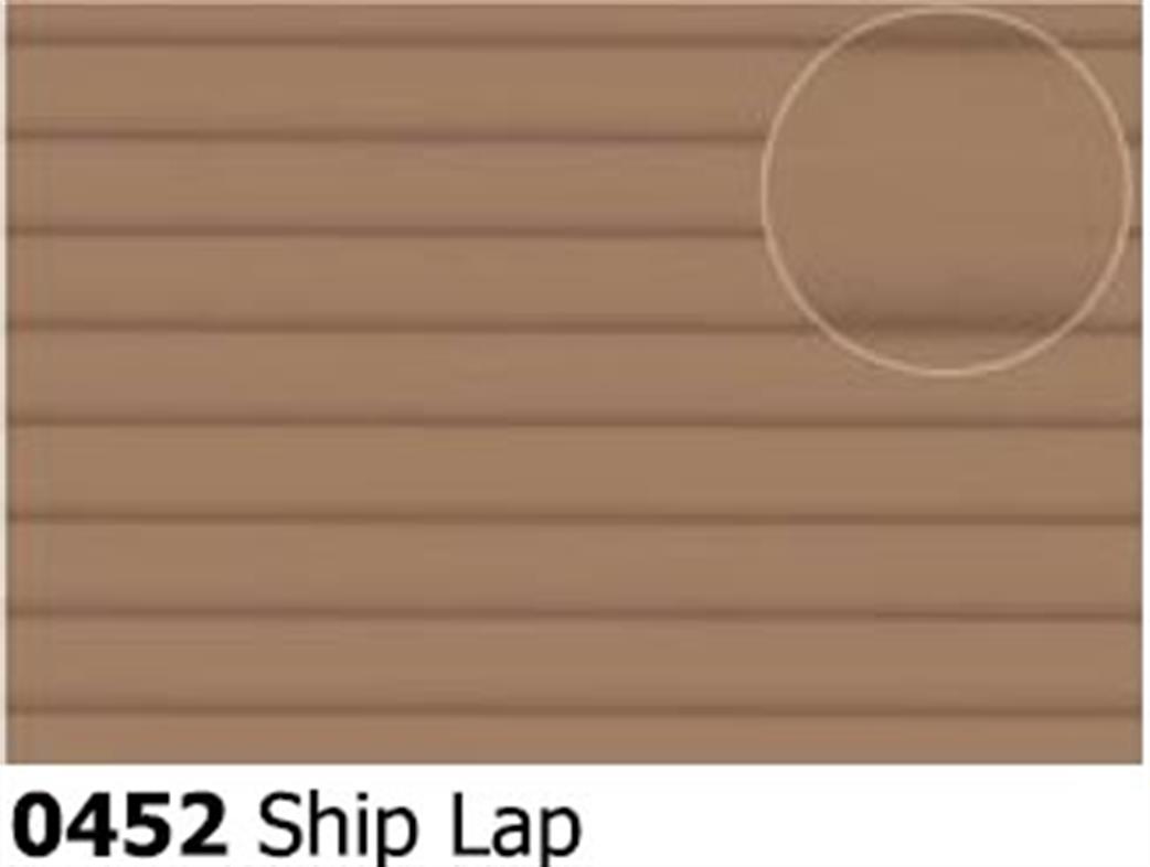 Slaters Plastikard  0452 Shiplap Planking Embossed Plasticard