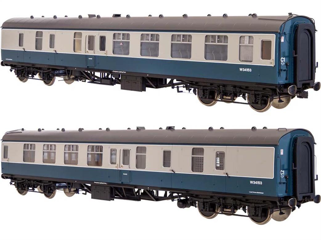 Dapol Lionheart Trains O Gauge 7P-001-502 BR W34153 Mk1 BSK Brake Second Coach Blue & Grey Window Beading