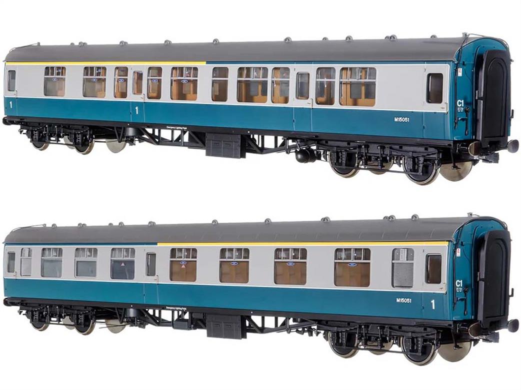 Dapol Lionheart Trains O Gauge 7P-001-804 BR M15051 Mk1 CK Composite Corridor Coach Blue & Grey Window Beading