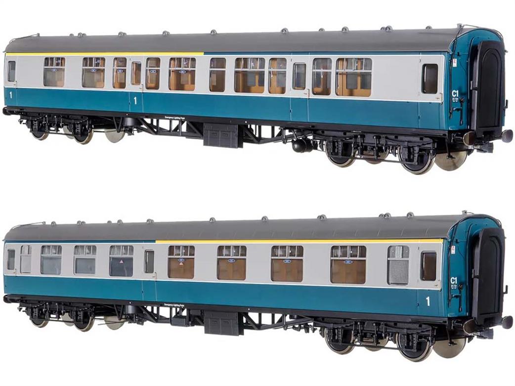 Dapol Lionheart Trains O Gauge 7P-001-802U BR UnNumbered Mk1 CK Composite Corridor Coach Blue & Grey Window Beading
