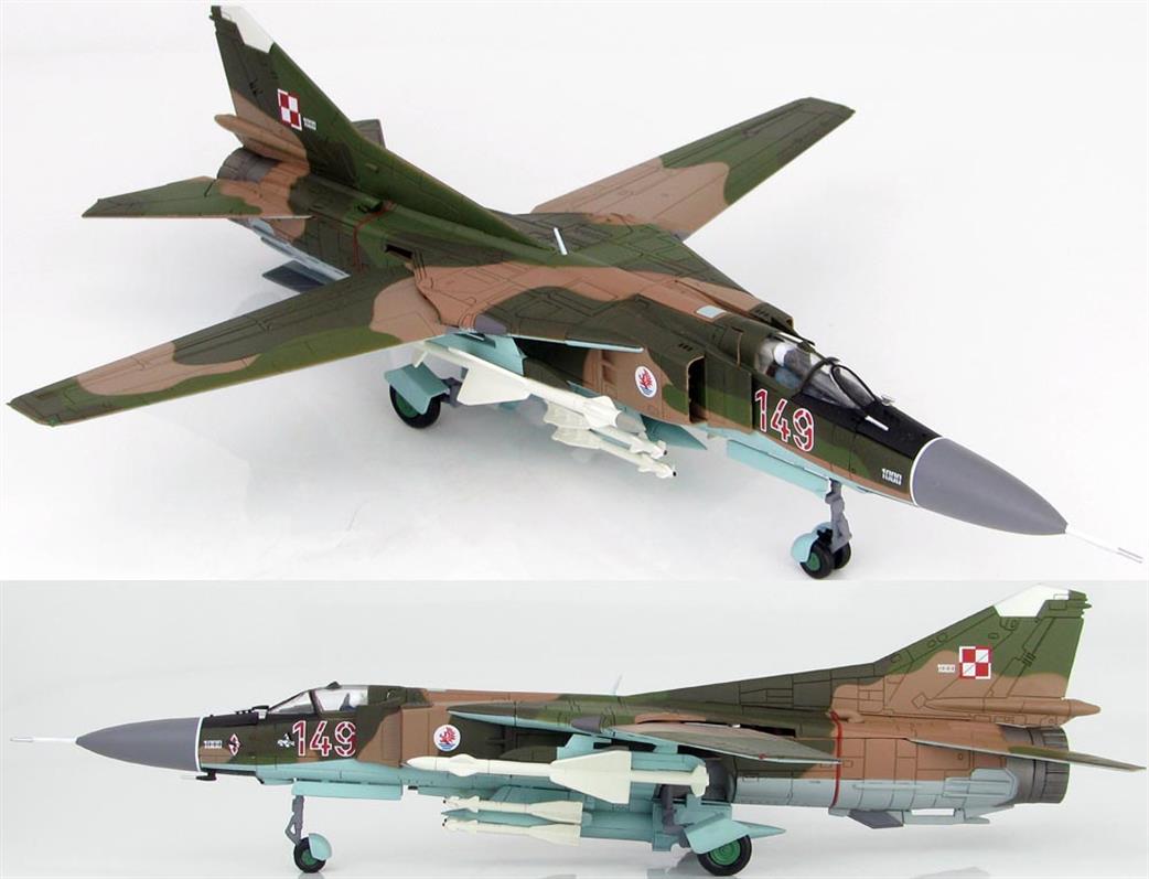 Hobby Master 1/72 HA5306NPQ MIG-23MF Red 149 28 Pulk Lotnictwa Mysilwskiego Slupsk Redzikowo AB Poland