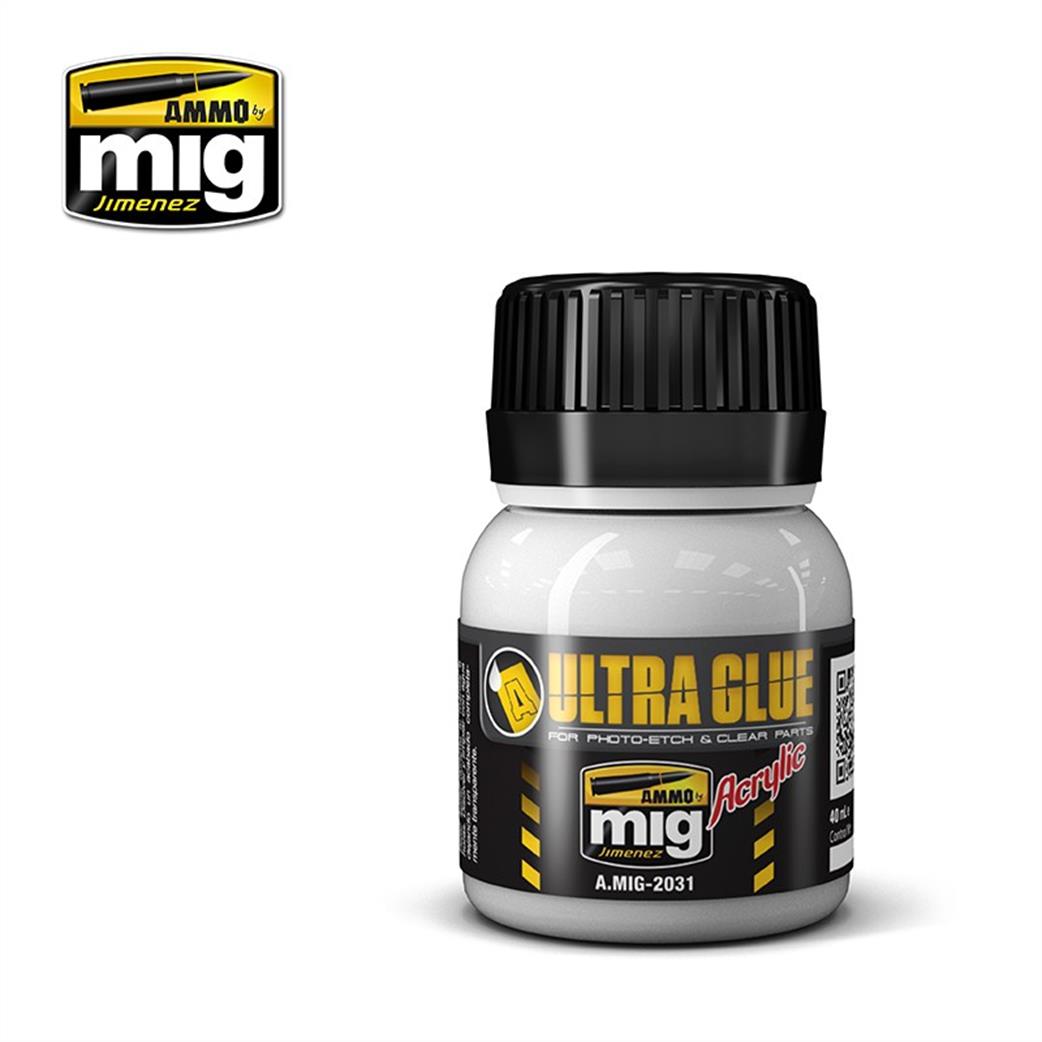 Ammo of Mig Jimenez  A.MIG-2031 Ultra Glue for Etch & Clear Parts 40ml Jar