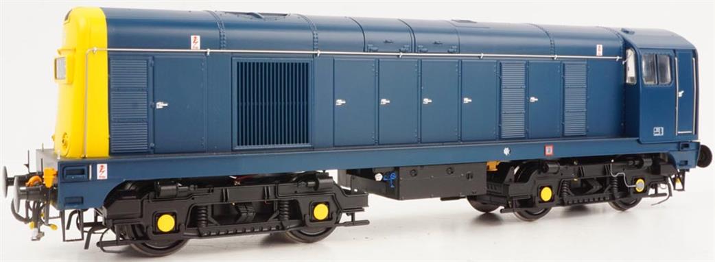 Heljan O Gauge 2013 BR Class 20 Bo-Bo Diesel Locomotive Center Headcode BR Blue with Full Yellow Ends, Tops style with double arrows on the body with domino spots