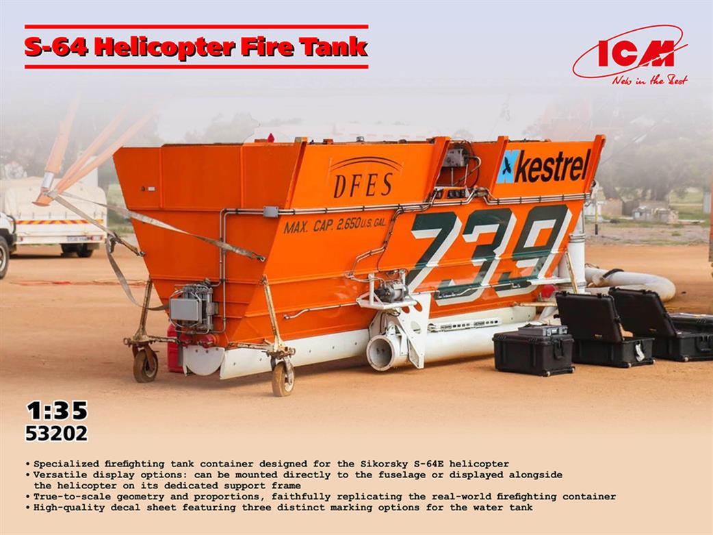 ICM 1/35 53202 S-64 Helicopter Fire Tank