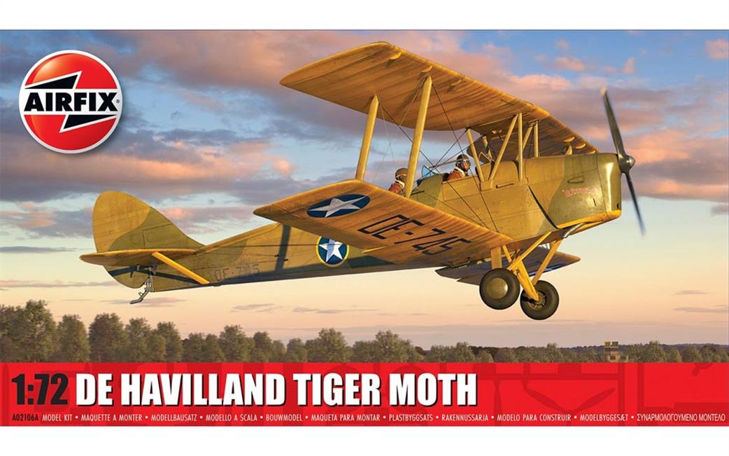 Airfix 1/72 A02106A DeHavilland Tiger Moth Aircraft kit