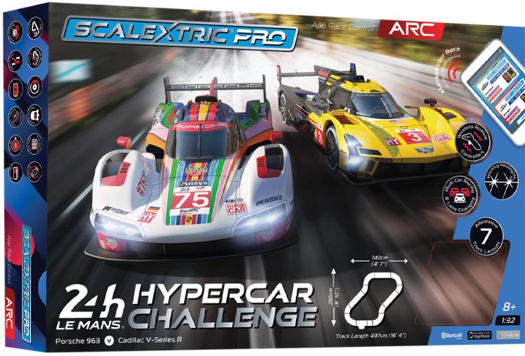 Scalextric 1/32 C1466 Pro 24H Hypercar Challenge Slot Car Set