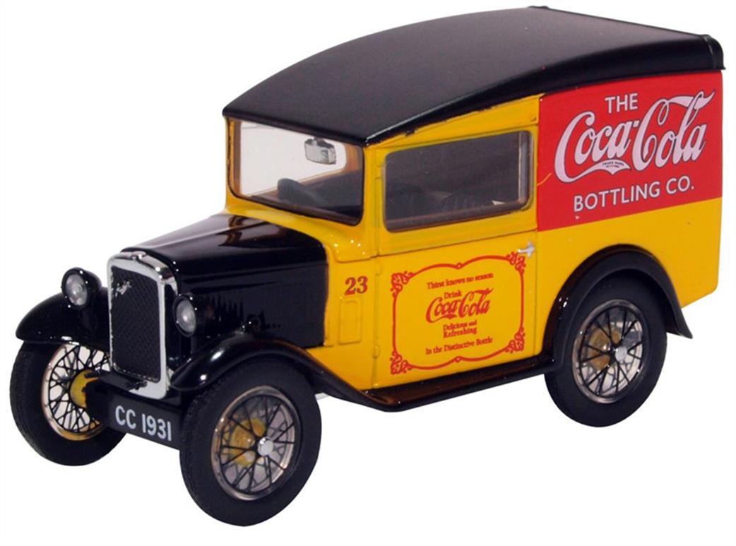 Oxford Diecast 1/43 43ASV008CC Austin Seven Van Coca Cola