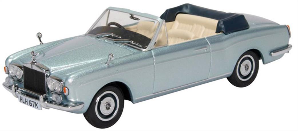 Oxford Diecast 1/43 43RRC003 Rolls Royce Corniche Convertible MPW (Open) Georgian Silver