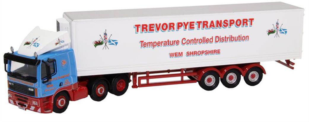 Oxford Diecast 1/76 76DAF004 DAF 85 Short Fridge Trailer Trevor Pye Model