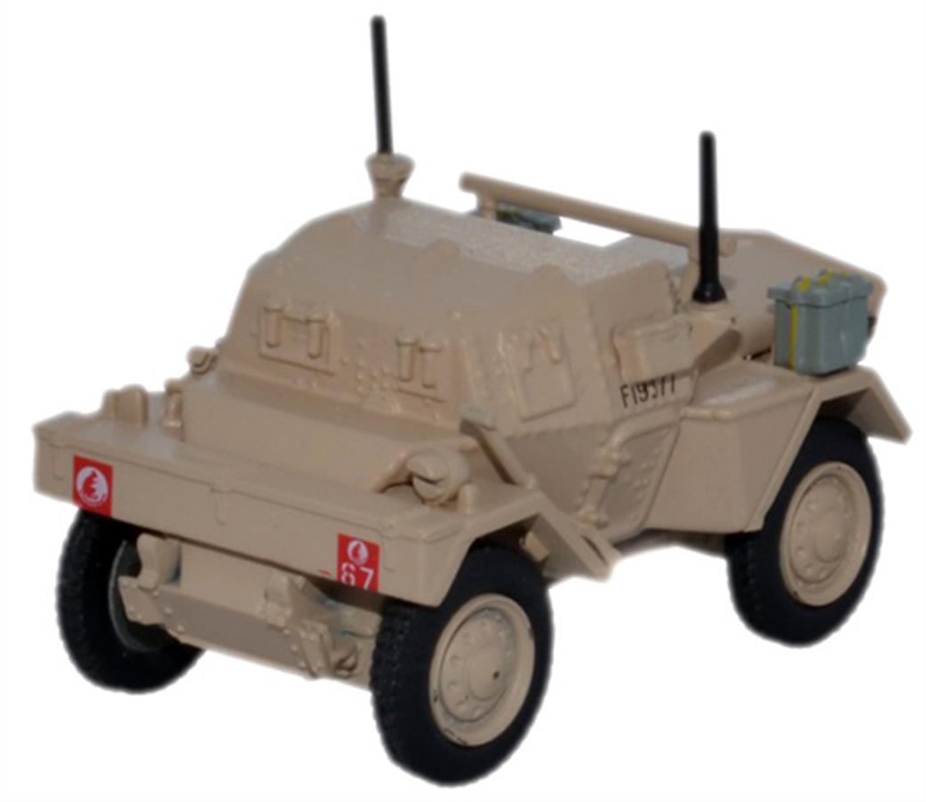 Oxford Diecast 1/76 76DSC006 Daimler Dingo Car 5TH RTR - 4th Armoured Brigade - 7th Armoured Division Libya 1943