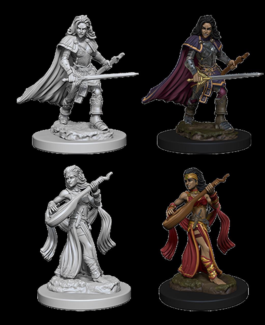 Wizkids  72610 Human Female Bard: Pathfinder Deep Cuts Unpainted Miniatures