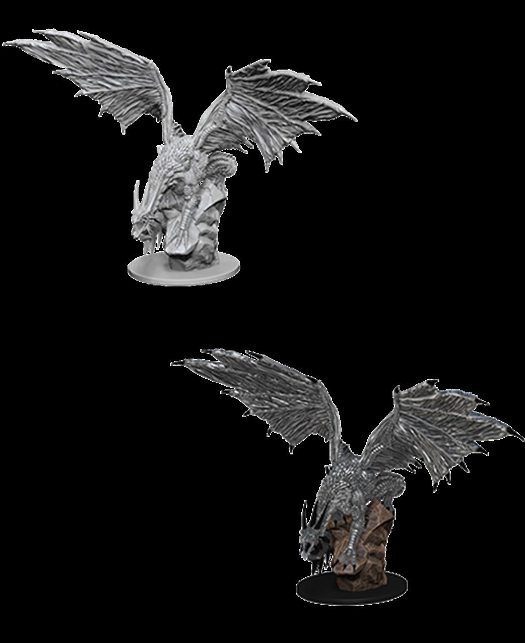 Wizkids  90192 Silver Dragon Pathfinder Battles Deep Cuts Unpainted Miniature