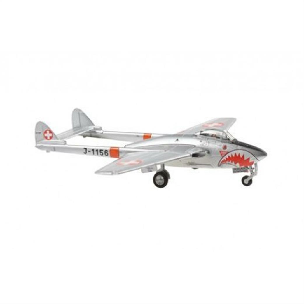 Arwico 1/72 ACE85001010 Vampire DH100 Mk6 J-1156 Sharkmouth Livery Swiss Air Force Model