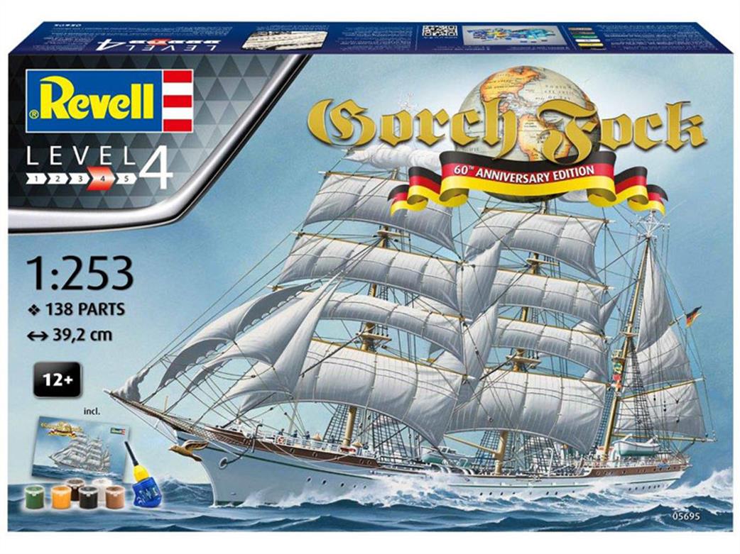 Revell 1/253 05695 Gorch Fock 60th Anniversary Edition Gift Set