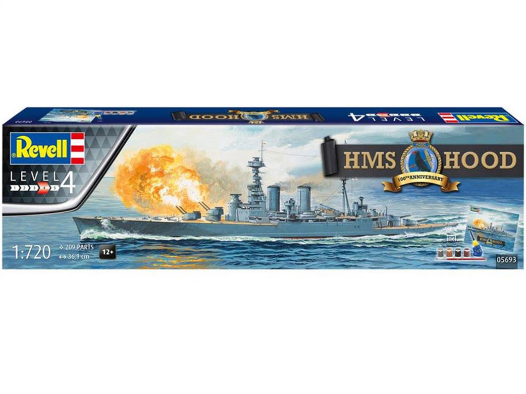 Revell 1/720 05693 HMS Hood 100th Anniversary Edition Gift Set