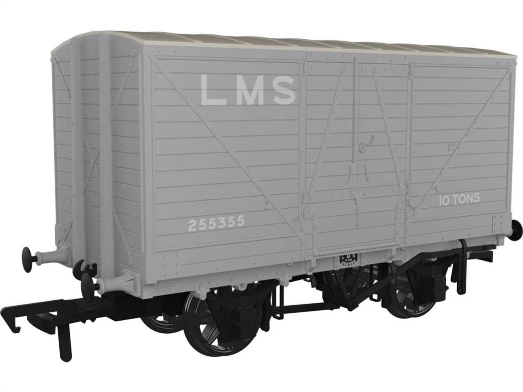 Rapido Trains OO 945004 LMS 255355 ex-LNWR Diagram D88 Covered Van LMS Grey Large Lettering 1920s