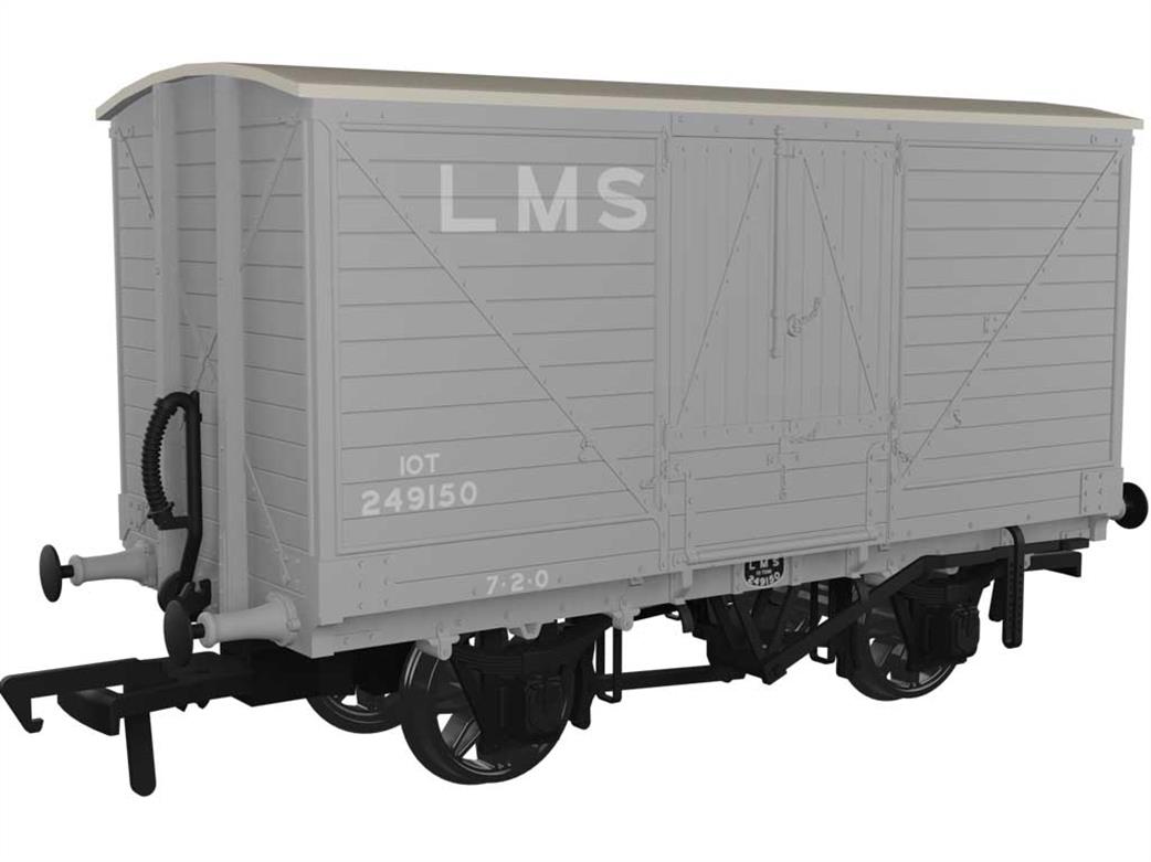 Rapido Trains OO 945005 LMS 249150 ex-LNWR Diagram D88 Covered Van LMS Grey Large Lettering 1920s