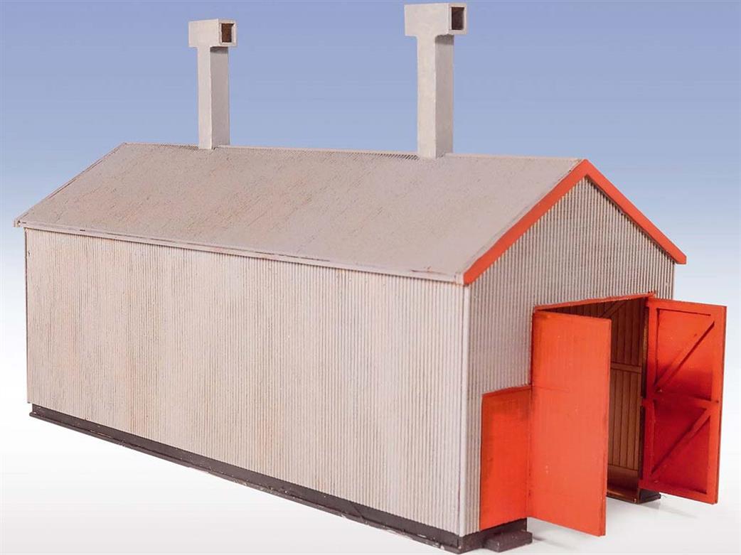 Peco OO9 LK-220 Corrugated Iron Engine Shed Workshop Laser Cut Wood Kit