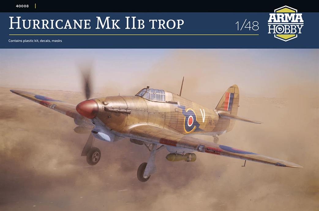 Arma Hobby 1/48 40008 Hurricane MK1B Trop RAF WW2 Fighter