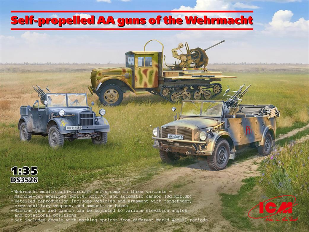 ICM 1/35 DS3526 Self Propelled AA Guns of the Wehrmacht Kits
