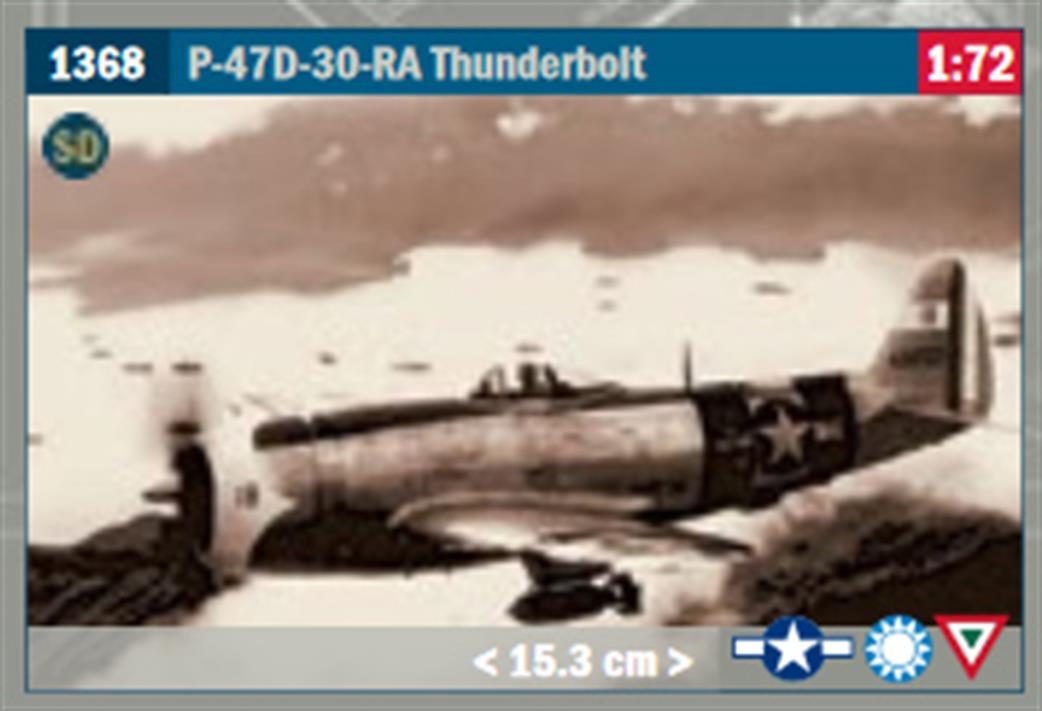 Italeri 1/72 1368 P-47 D-30-RA Thunderbolt Plastic Kit