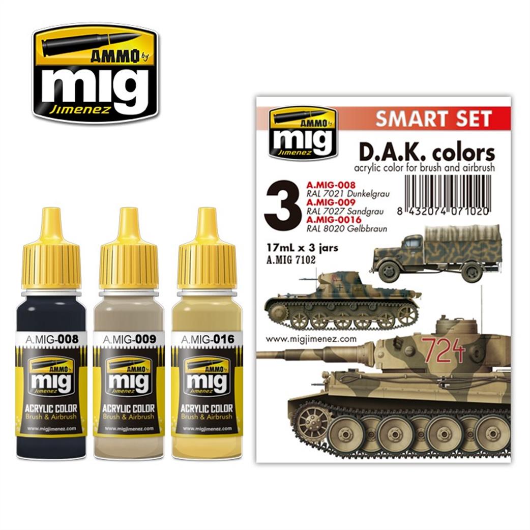 Ammo of Mig Jimenez  A.MIG-7102 Deutsche Afrika Korps Colours Paint Set