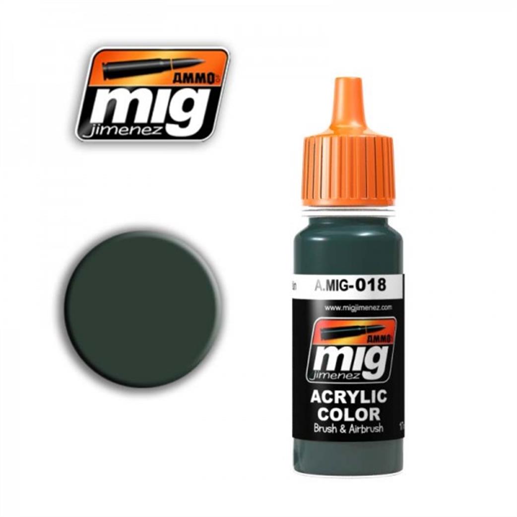 Ammo of Mig Jimenez  A.MIG-018 018 Waffen  SS - Polizei Grun Acrylic Paint