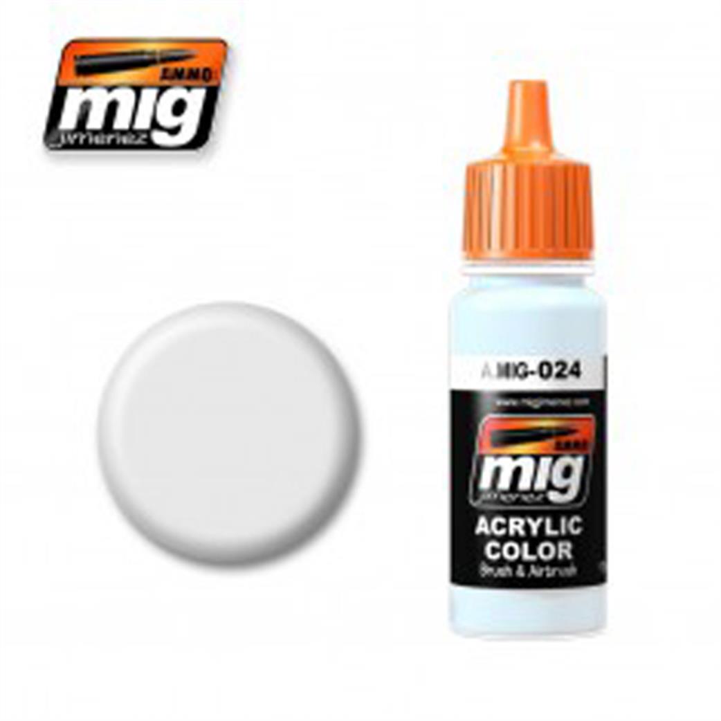 Ammo of Mig Jimenez  A.MIG-024 024 Washable White Camouflage High quality Acrylic Paint