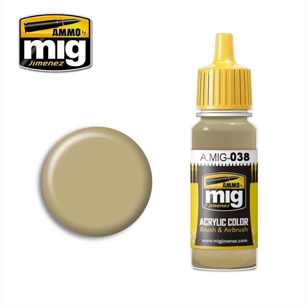 Ammo of Mig Jimenez  A.MIG-038 038 Light Wood Colour Acrylic Paint