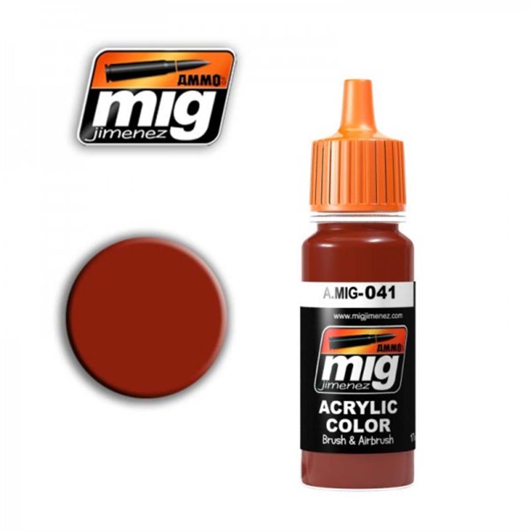 Ammo of Mig Jimenez  A.MIG-041 041 Dark Rust Acrylic Color Paint