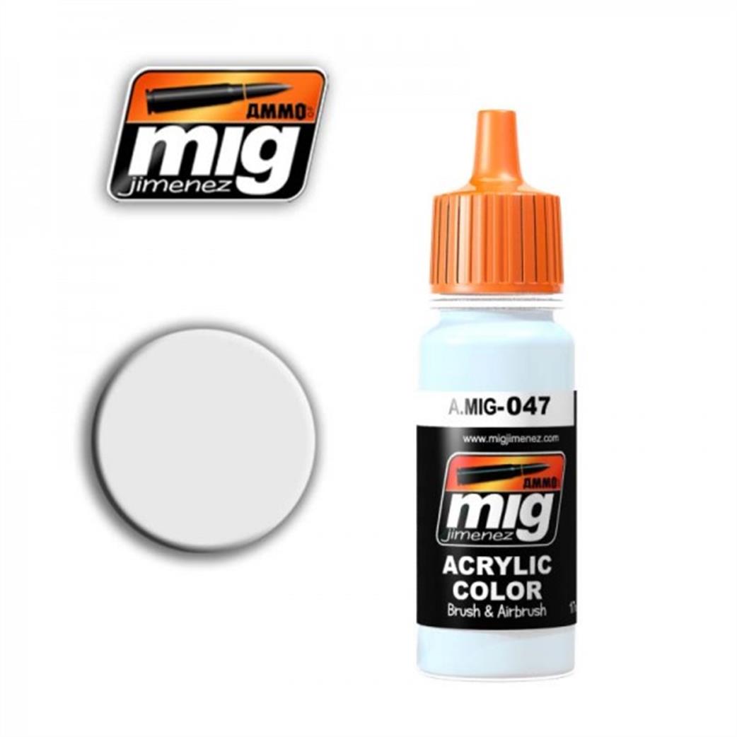 Ammo of Mig Jimenez  A.MIG-047 047 White Paint Acrylic Paint