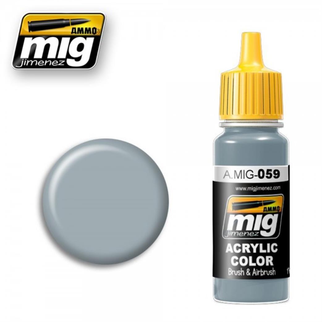 Ammo of Mig Jimenez  A.MIG-059 059 Grey Acrylic Paint