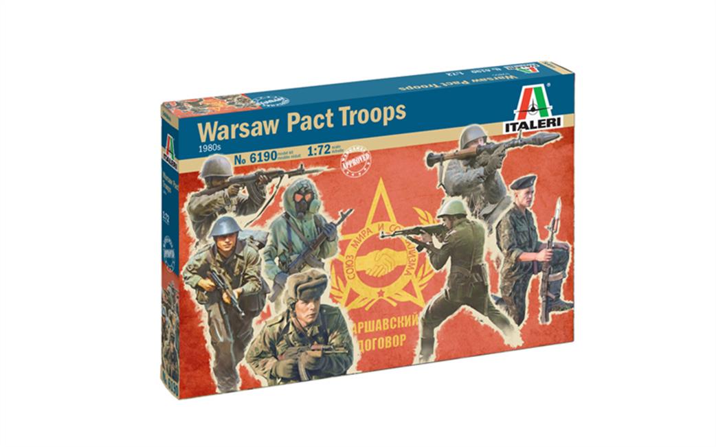 Italeri 1/72 6190 Warsaw Pact Troops 1980's Figure Set