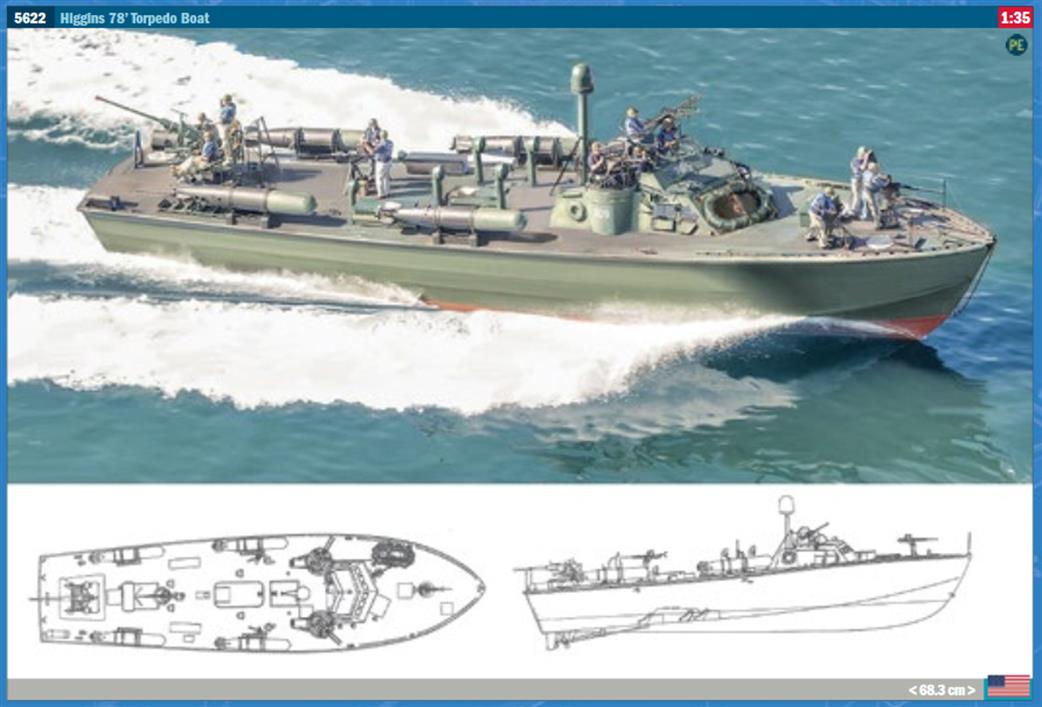 Italeri 1/35 5622 Higgins 78' Torpedo Boat Kit