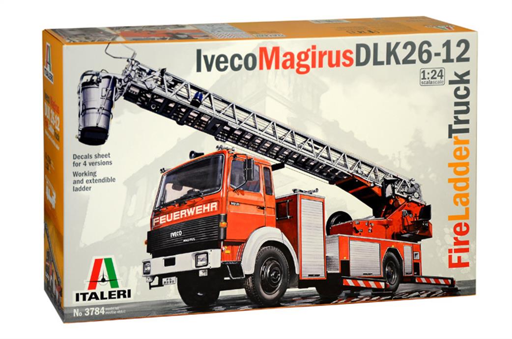 Italeri 1/24 90784 Iveco Magirus DLK 23-12 Fire Ladder Truck Kit