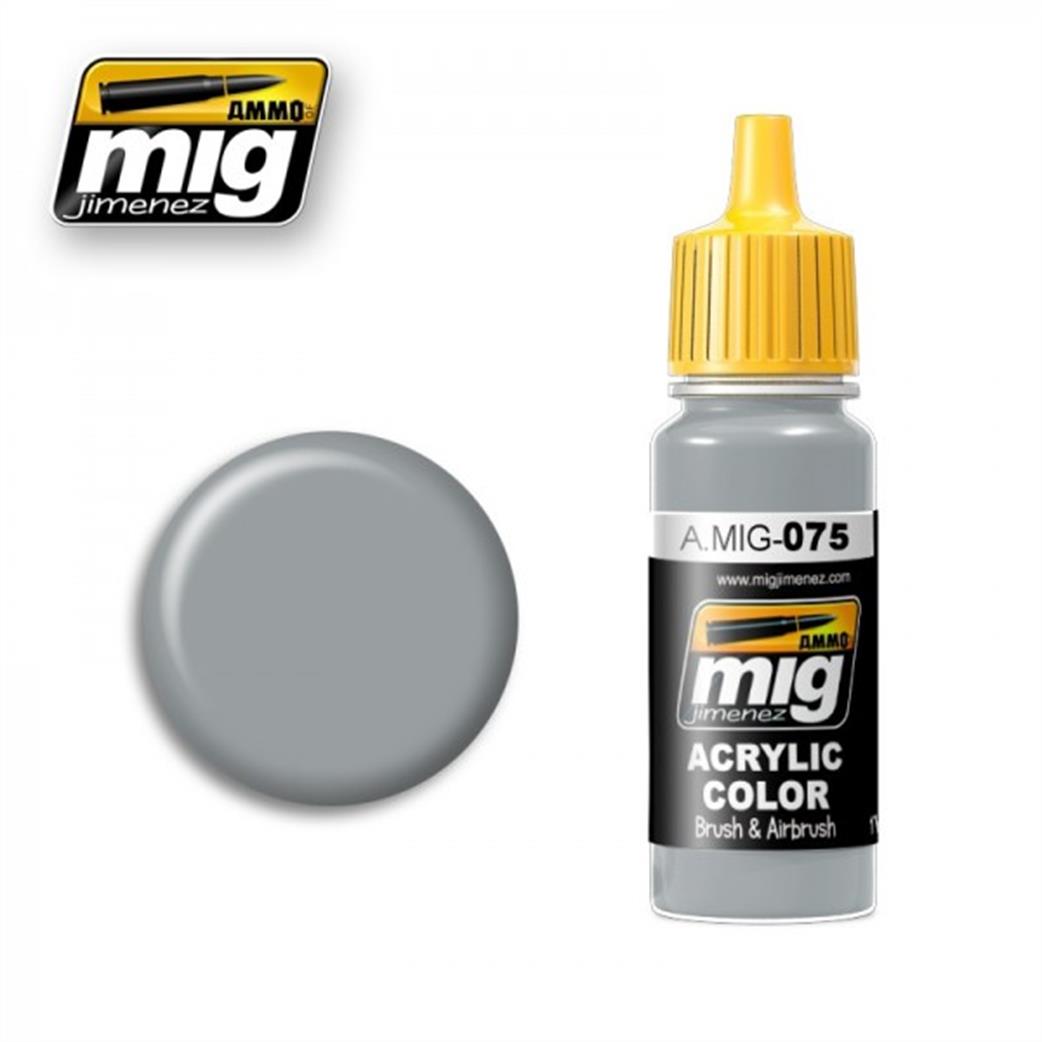 Ammo of Mig Jimenez  A.MIG-075 075 Stone Grey Acrylic Paint