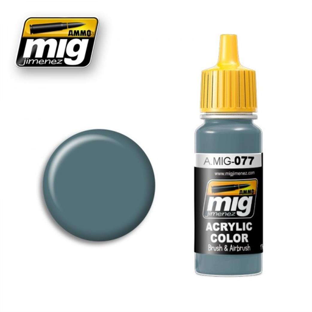 Ammo of Mig Jimenez  A.MIG-077 077 Dull Green Acrylic Paint