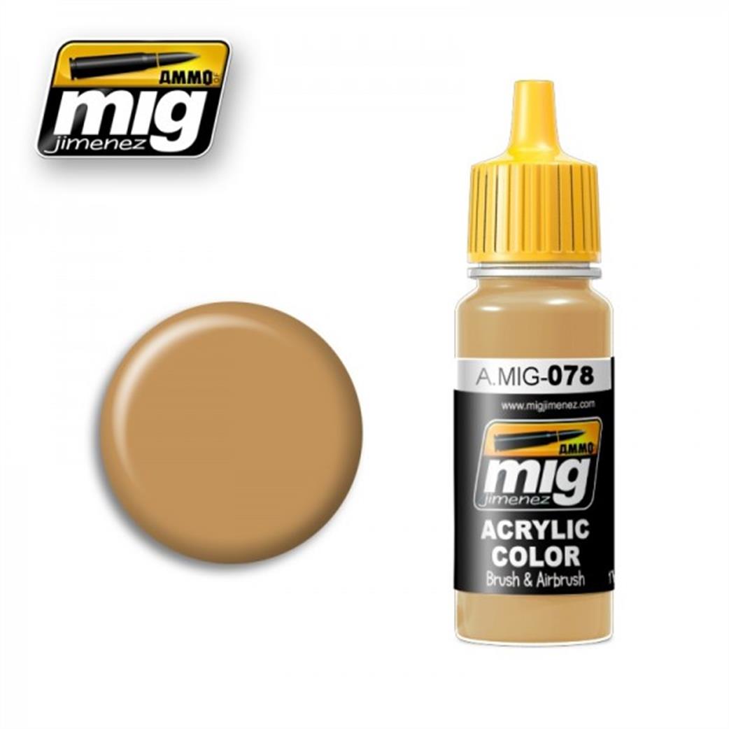 Ammo of Mig Jimenez  A.MIG-078 078 Ochre Earth Acrylic Paint