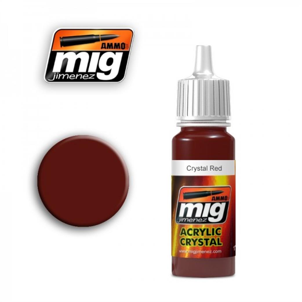 Ammo of Mig Jimenez  A.MIG-093 093 Crystal Red Acrylic Paint