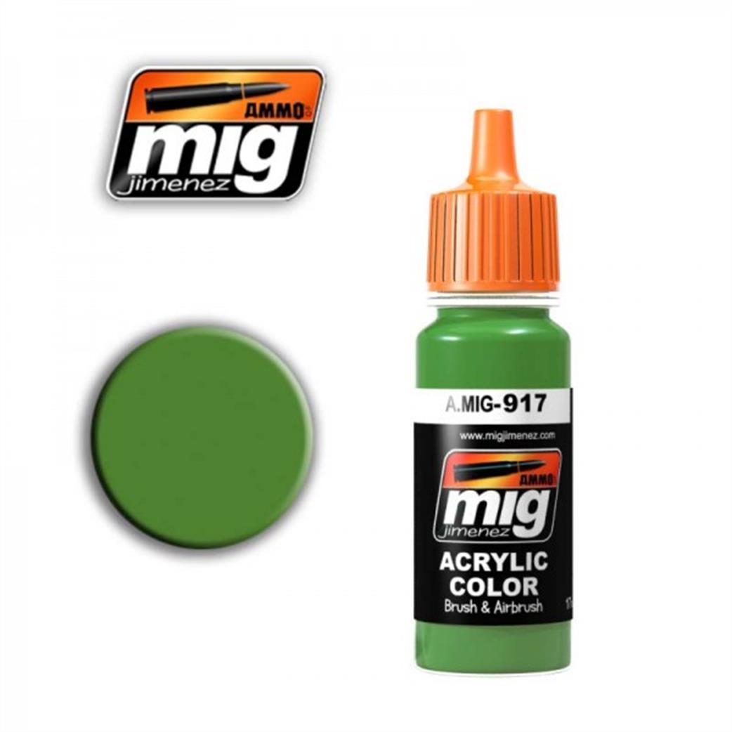 Ammo of Mig Jimenez  A.MIG-917 917 Light Green Paint