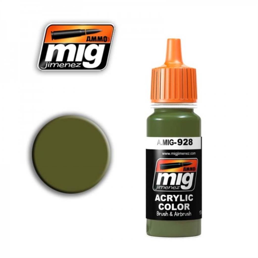 Ammo of Mig Jimenez  A.MIG-928 928 Olive Drab High Lights Paint