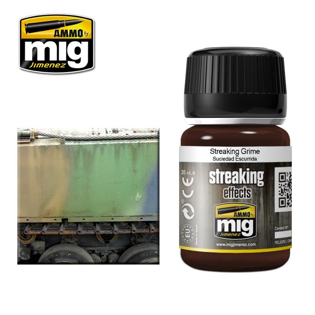 Ammo of Mig Jimenez  A.MIG-1203 Enamel Streaking Effect  Grime 35ml Jar