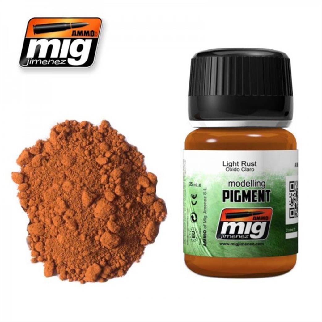 Ammo of Mig Jimenez  A.MIG-3006 Light Rust Weathering Pigment 35ml Jar