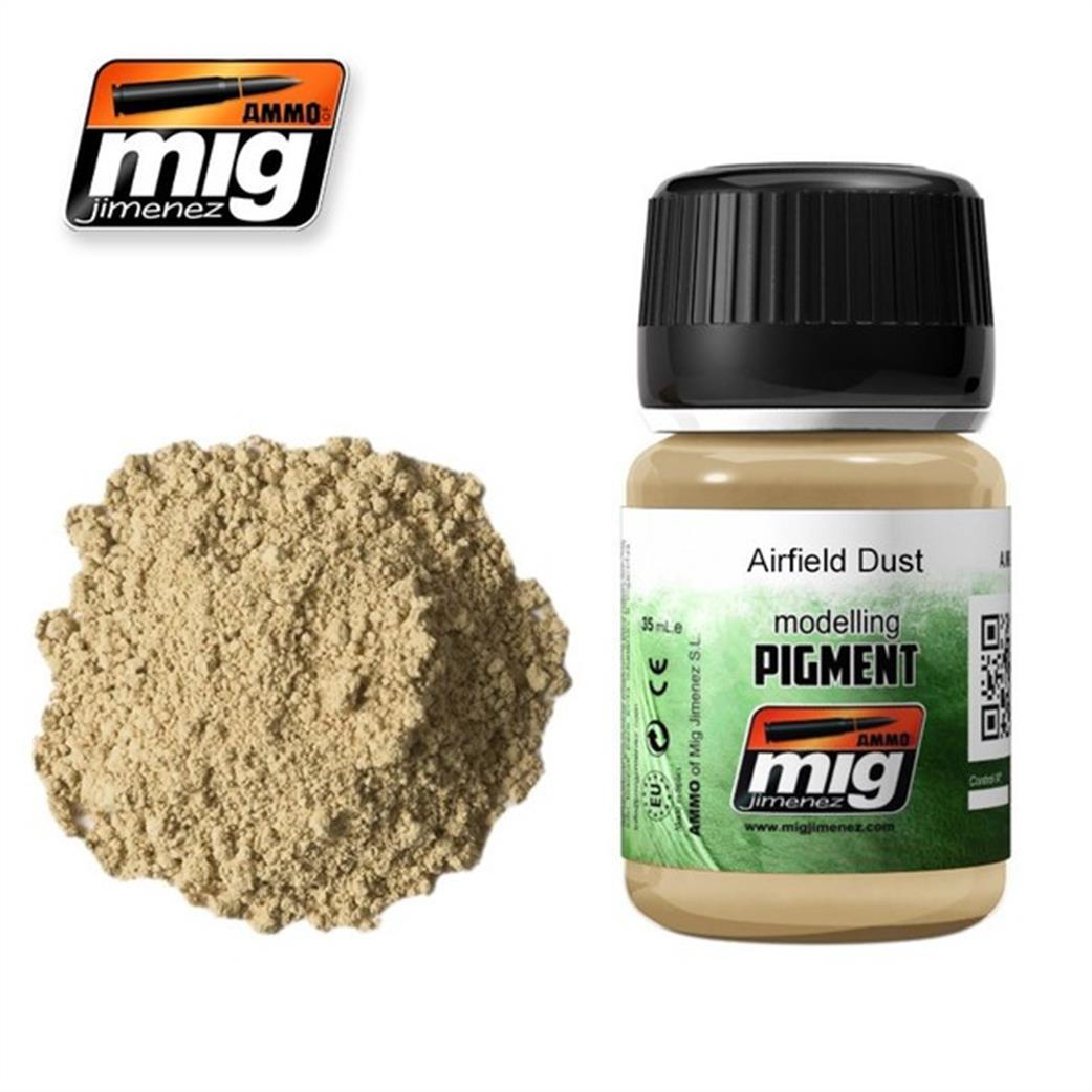 Ammo of Mig Jimenez  A.MIG-3011 Airfield Dust Weathering Pigment 35ml Jar