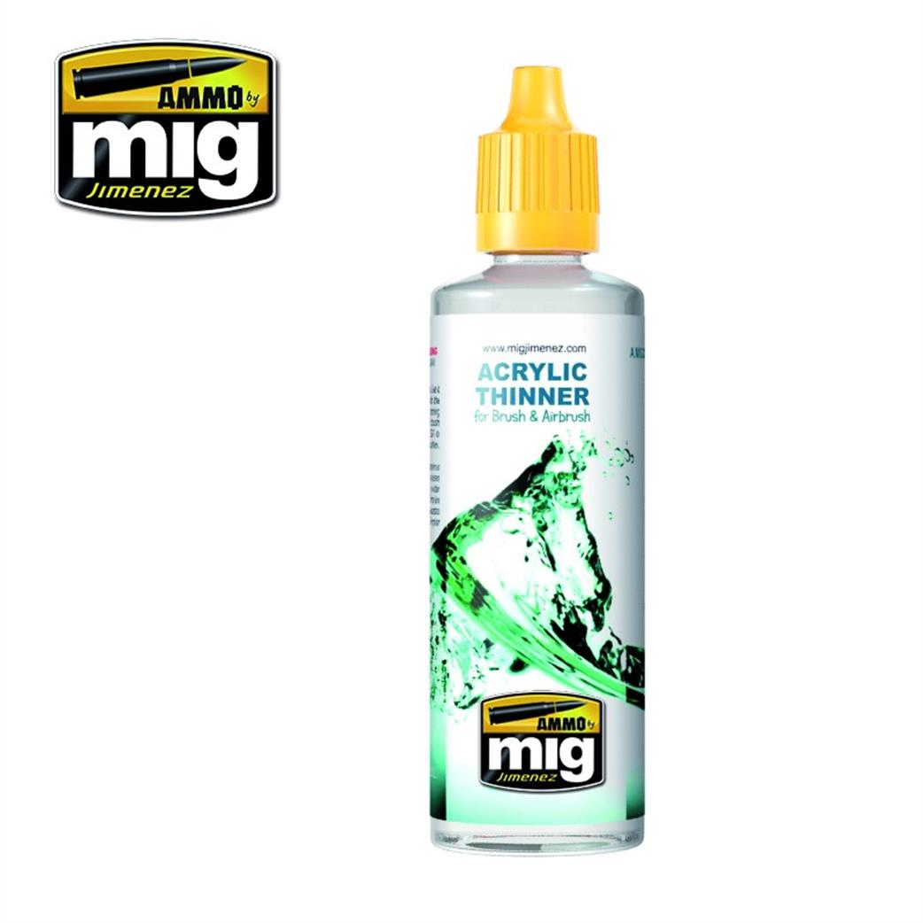 Ammo of Mig Jimenez  A.MIG-2000 Acrylic Thinner 60ml Bottle