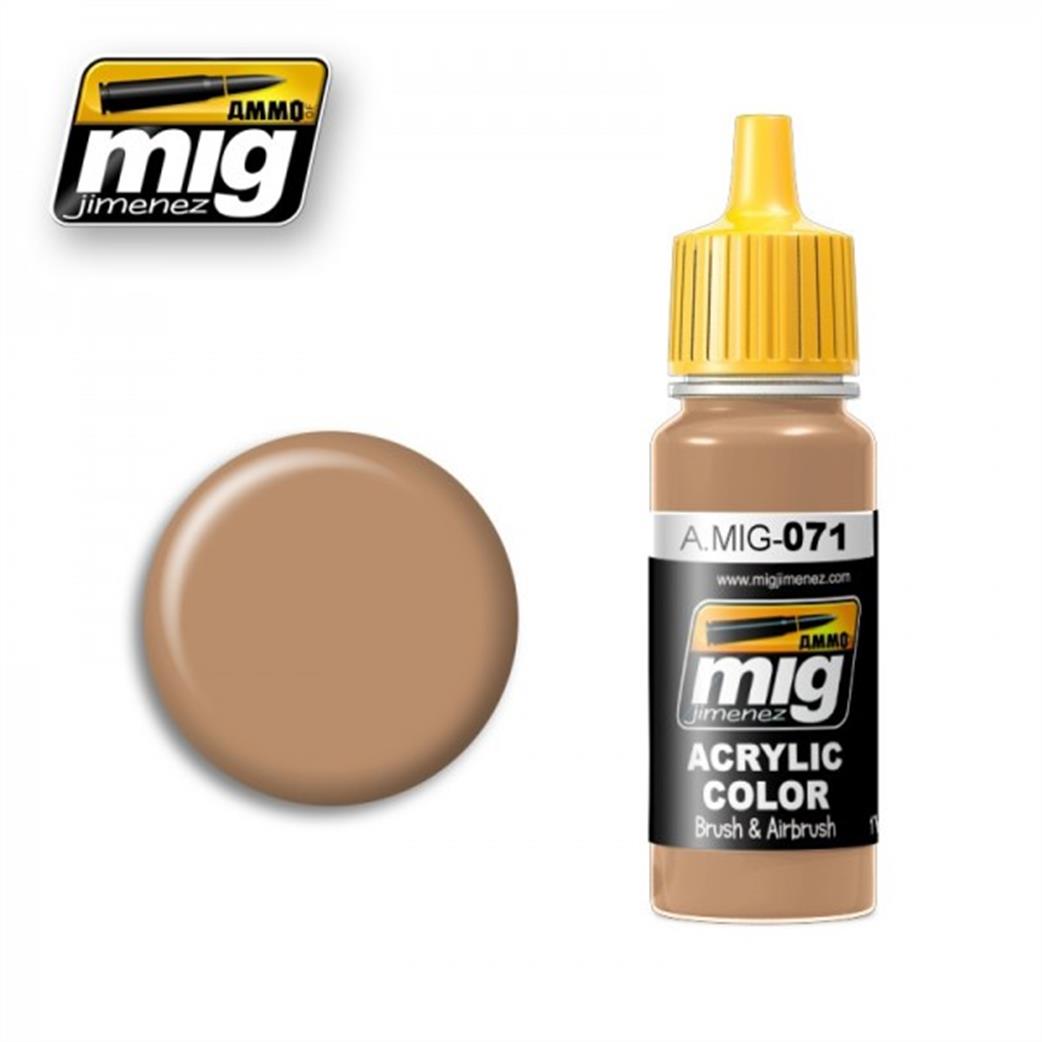 Ammo of Mig Jimenez  A.MIG-071 071 Khaki Acrylic Paint